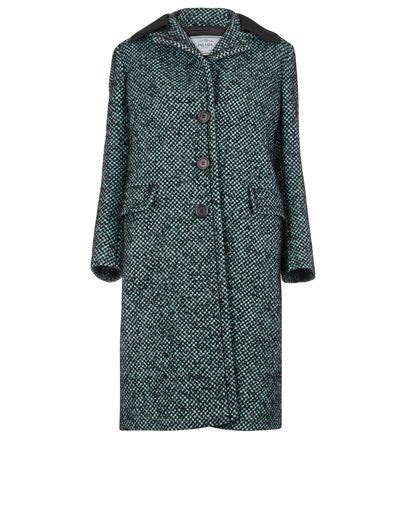 prada boucle coat|Prada winter jacket.